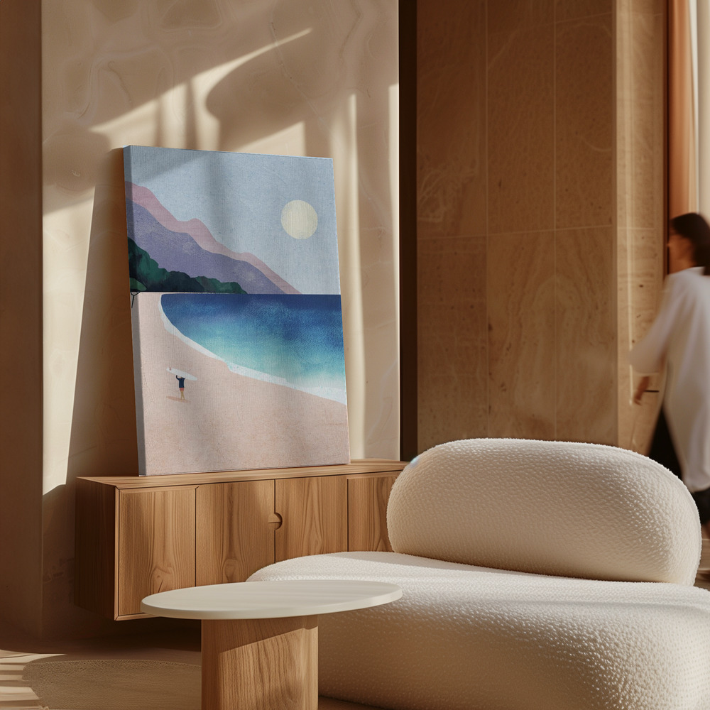 Canvas schilderi - Surf Beach boven kast