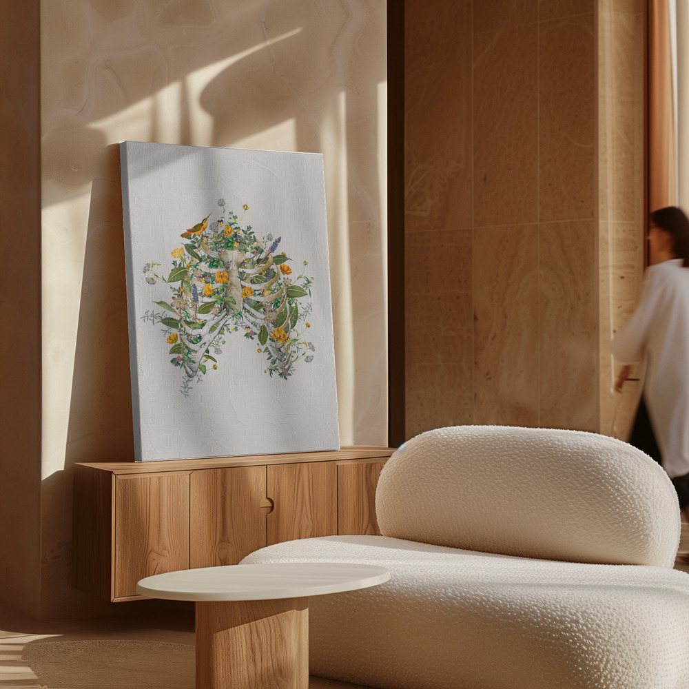Toile - Floral thorax au-dessus de l'armoire