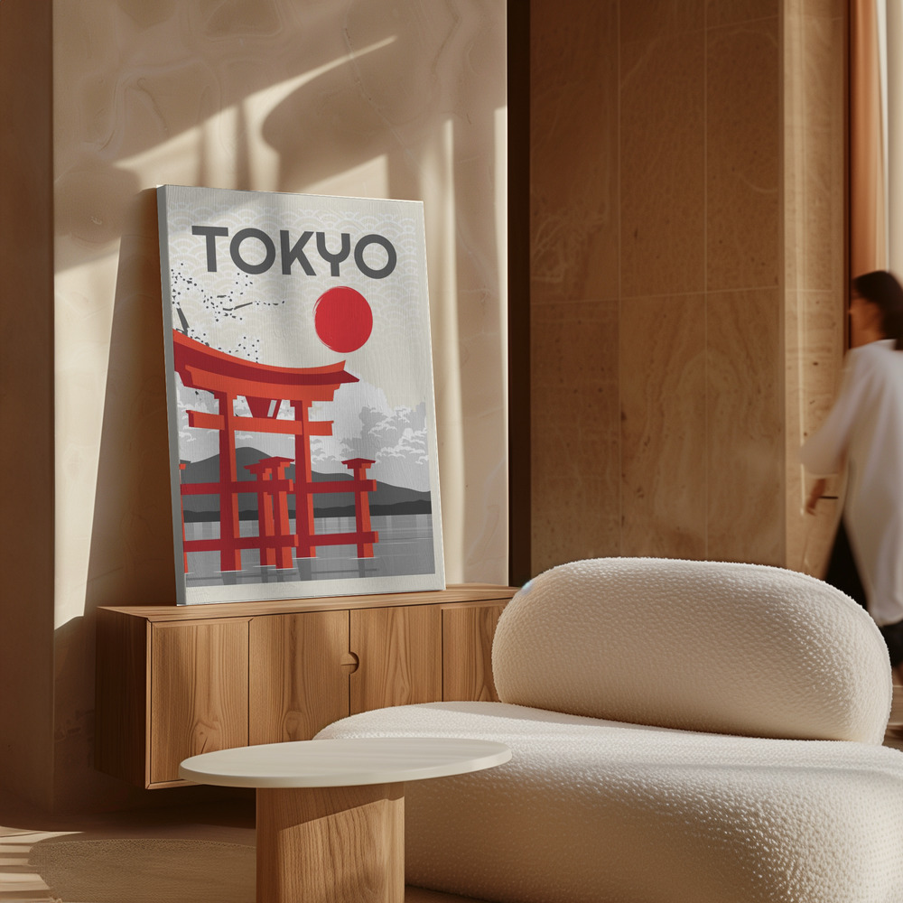 Canvas taulu - Tokyo Sun kaapin yläpuolella