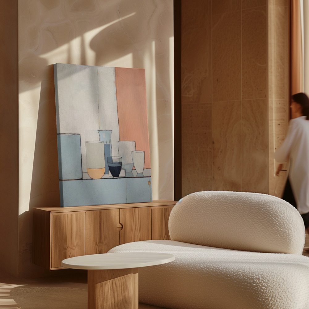 Canvas print - Pastel Still Life over cabinet