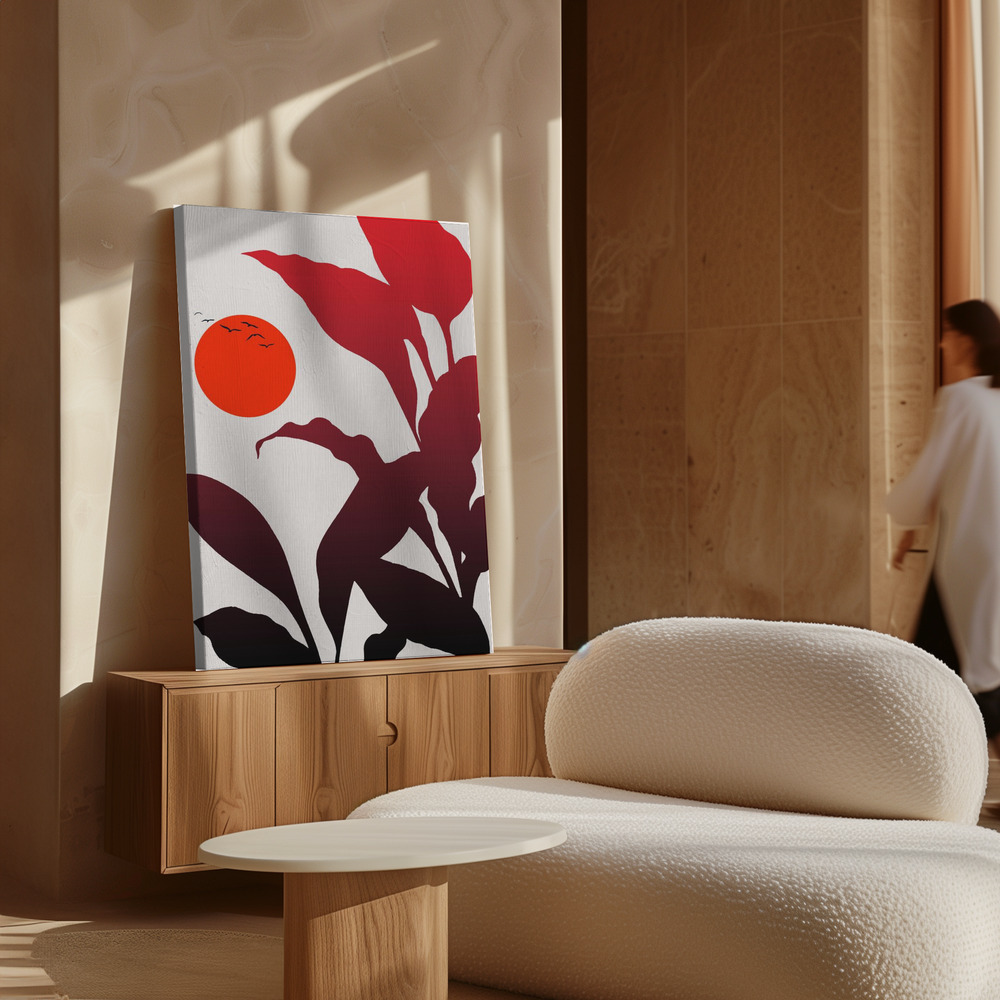 Toile - Tropical Sunset au-dessus de l'armoire