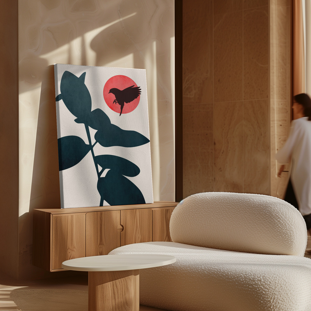 Toile - Japanese Bird au-dessus de l'armoire