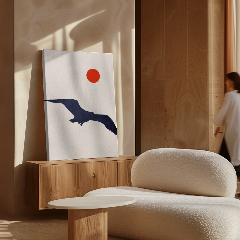 Toile - Seagull au-dessus de l'armoire