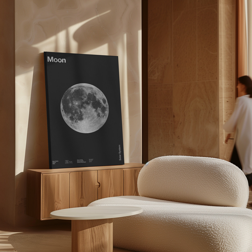Canvas taulu - Solar System Moon kaapin yläpuolella