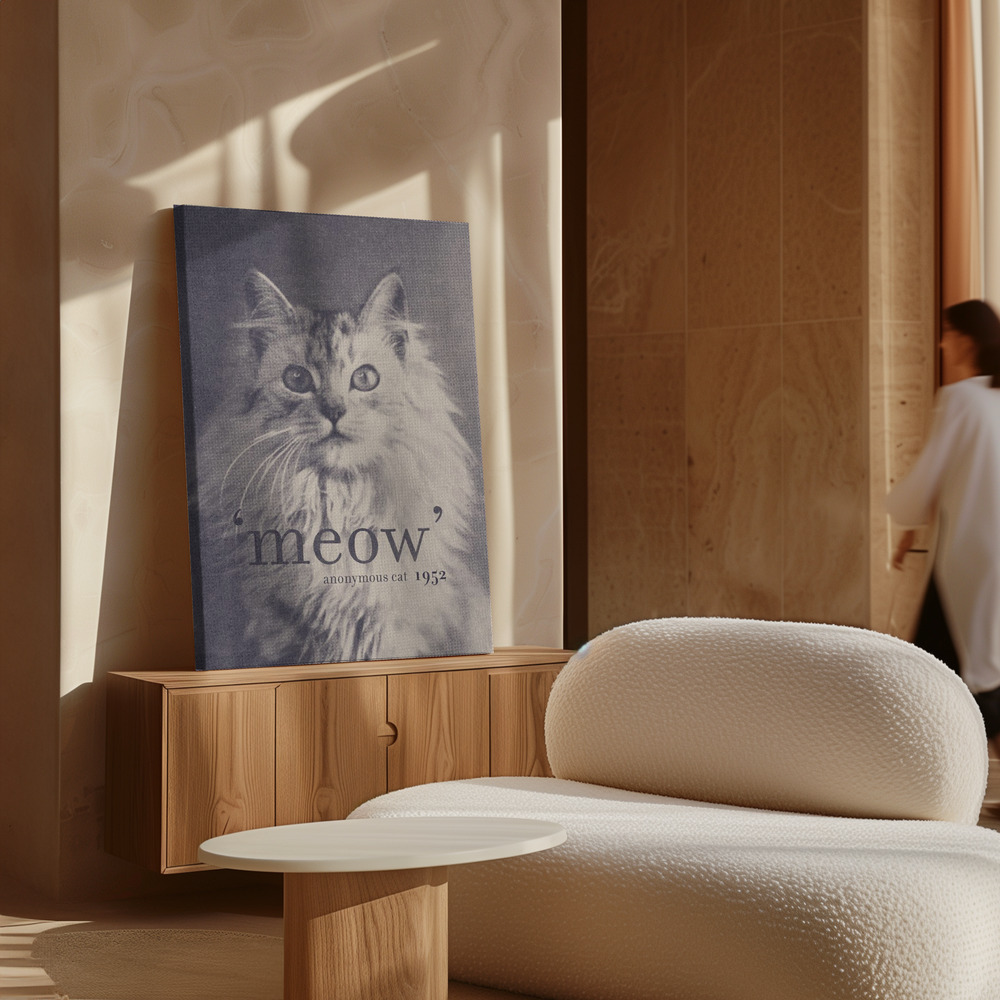 Canvas print - Famous Quote Cat over cabinet