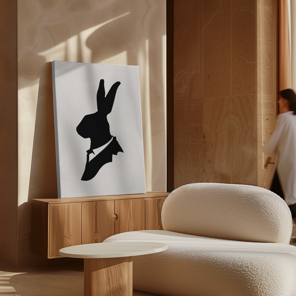 Toile - Monsieur Lapin au-dessus de l'armoire