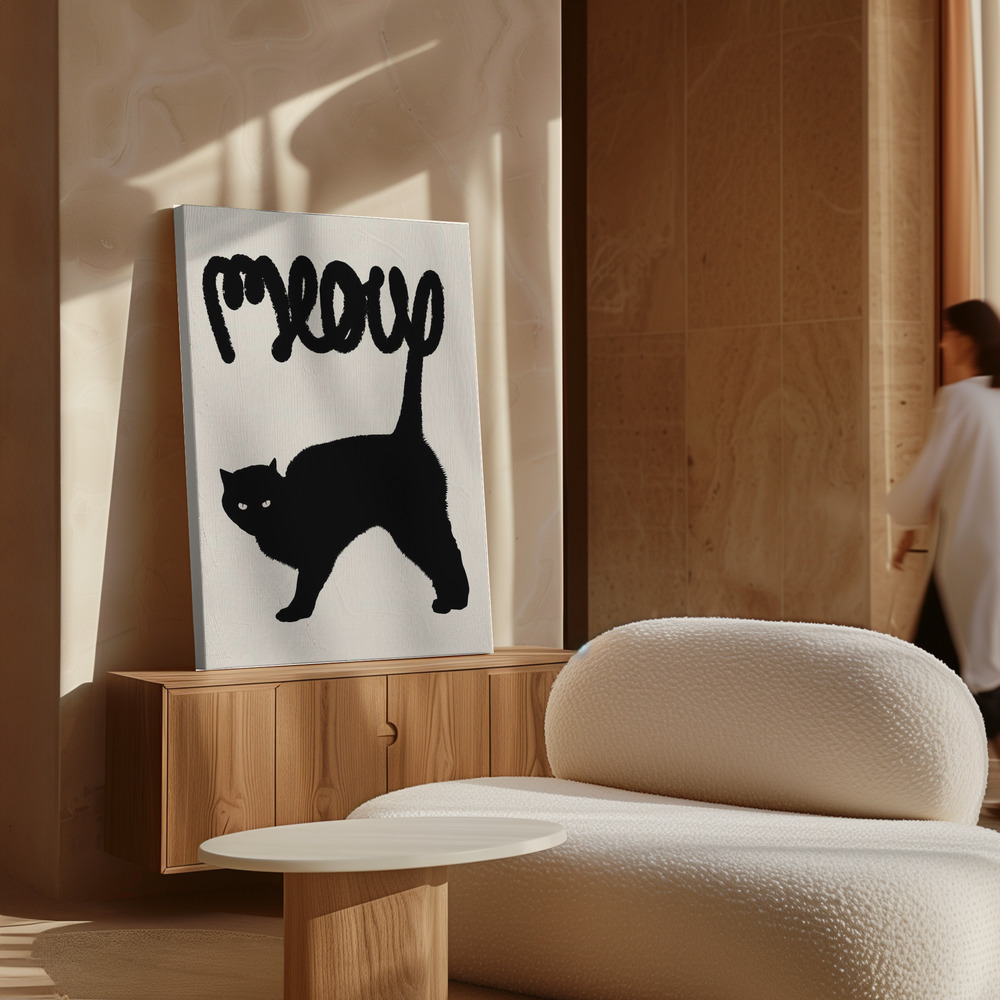 Toile - Meow au-dessus de l'armoire