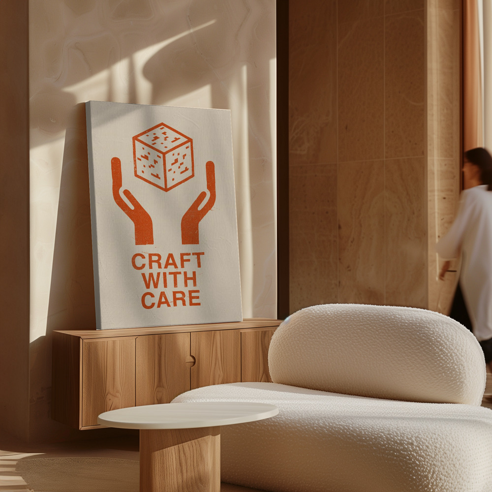 Leinwandbild - Craft With Care Nº1 über Schrank