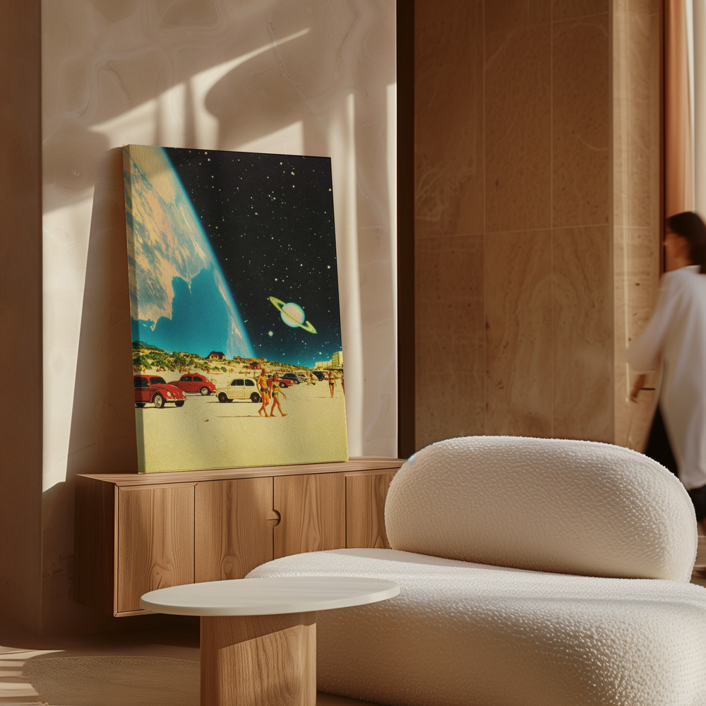 Leinwandbild - Galaxy Beach über Schrank