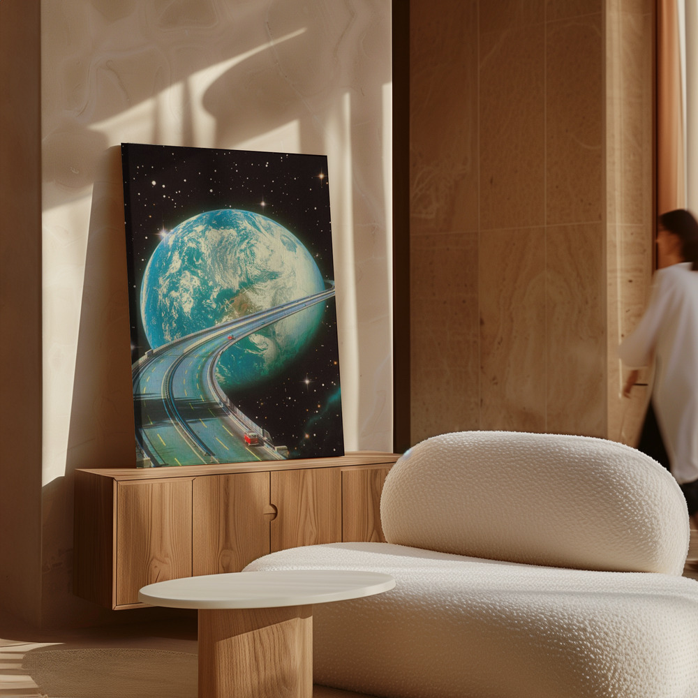 Canvas print - Highway Home over cabinet