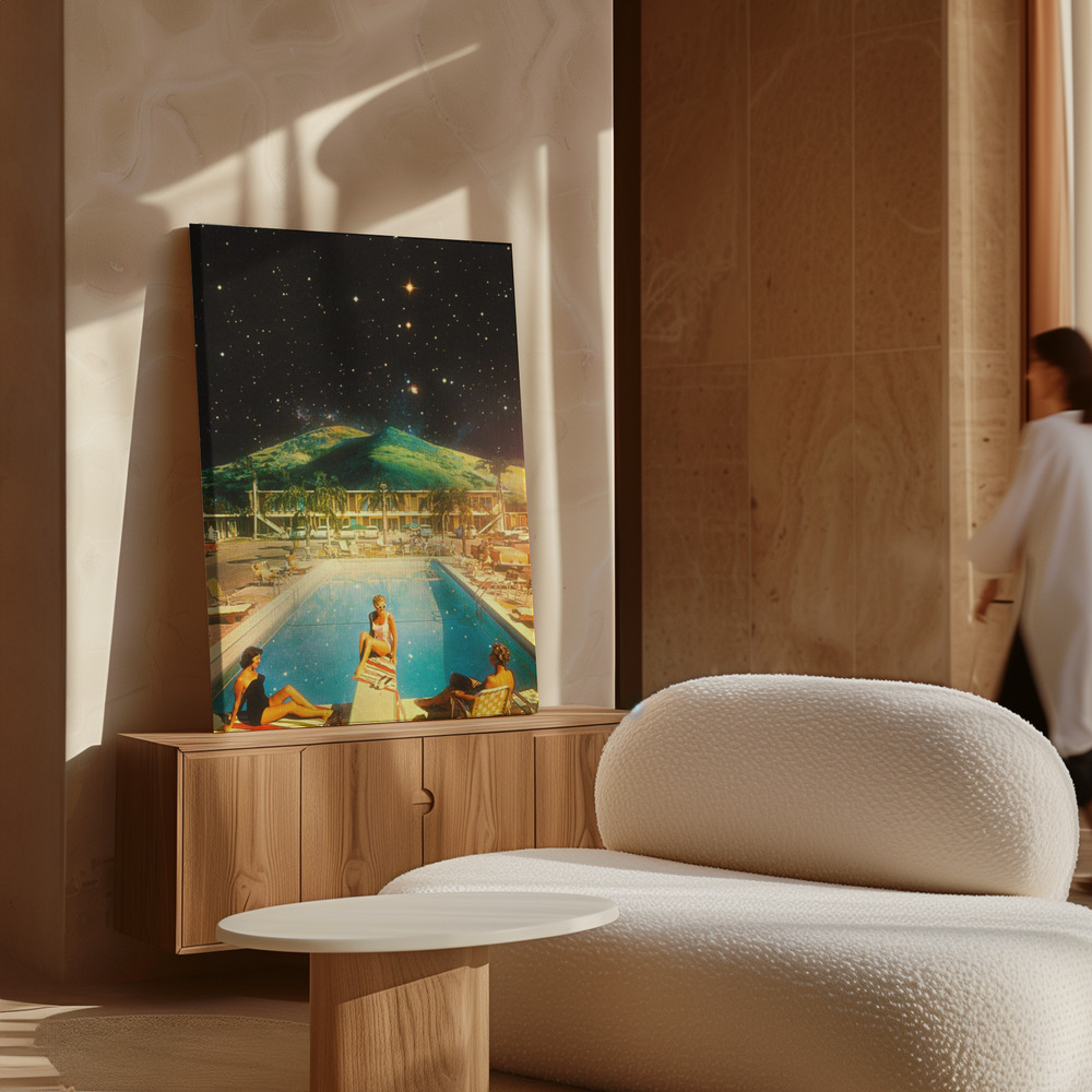 Canvas print - Space Pool over cabinet