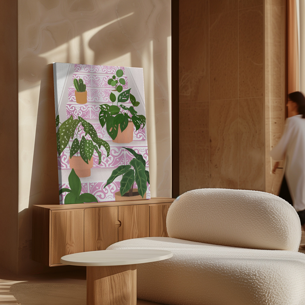 Toile - Plants au-dessus de l'armoire