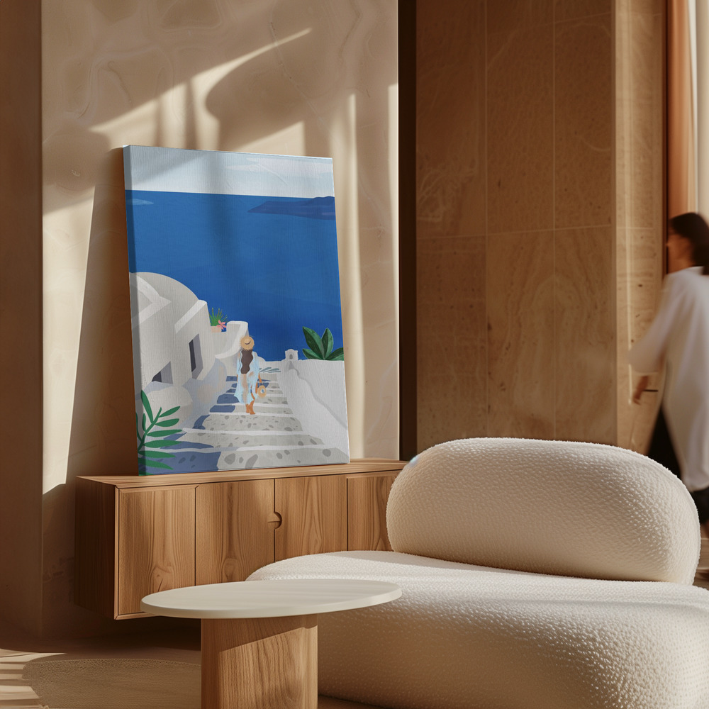 Toile - Into the Blue au-dessus de l'armoire
