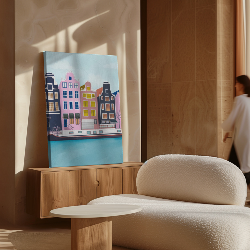 Canvas print - Amsterdam over cabinet
