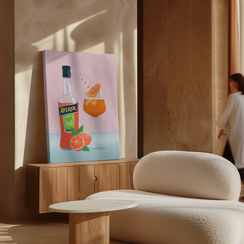 Toile - Aperol Spritz au-dessus de l'armoire