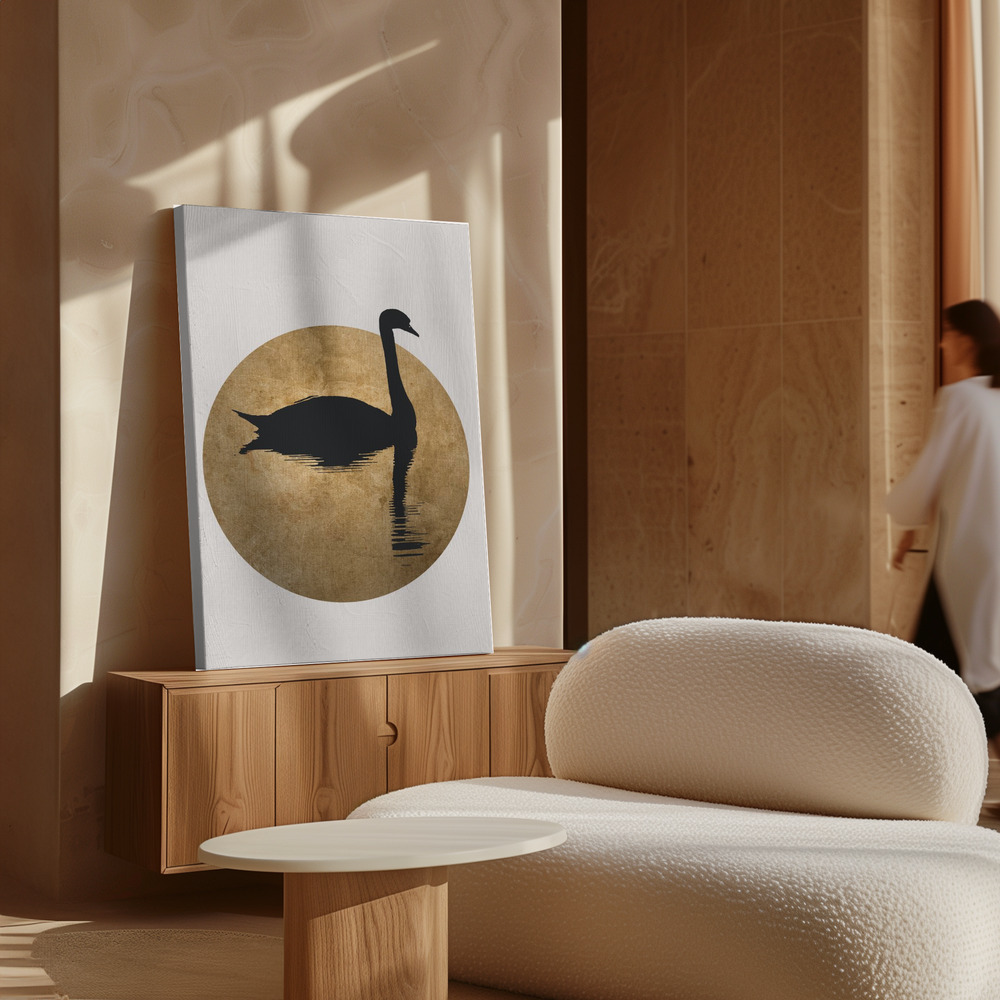 Lienzo - The Swan Gold sobre armario