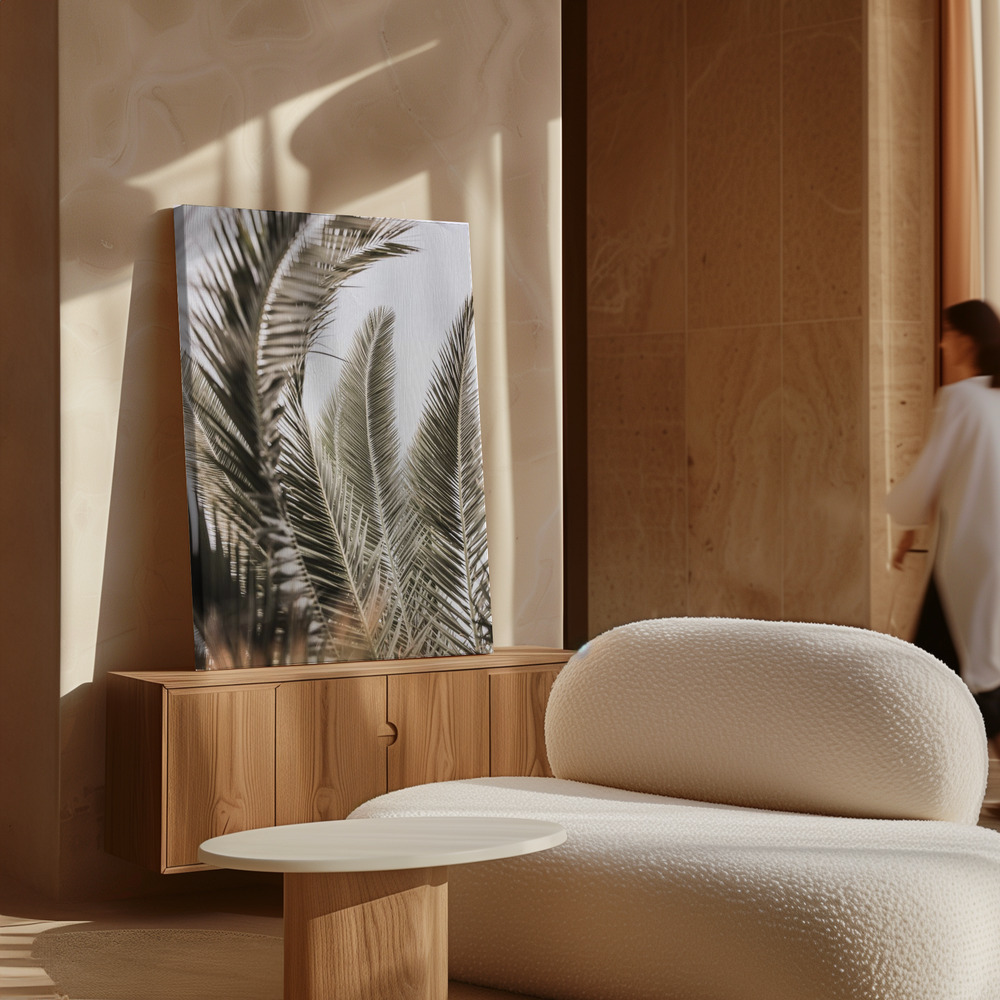 Stampe su tela - Palm Love sopra il mobile