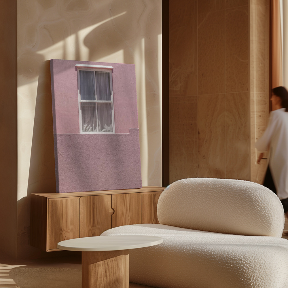 Toile - Pink Wall au-dessus de l'armoire