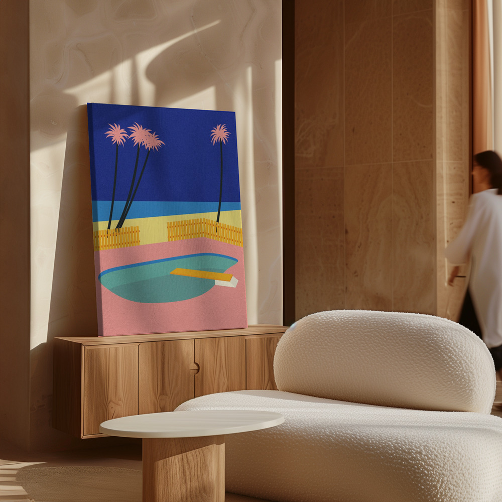 Toile - Malibu Beach au-dessus de l'armoire