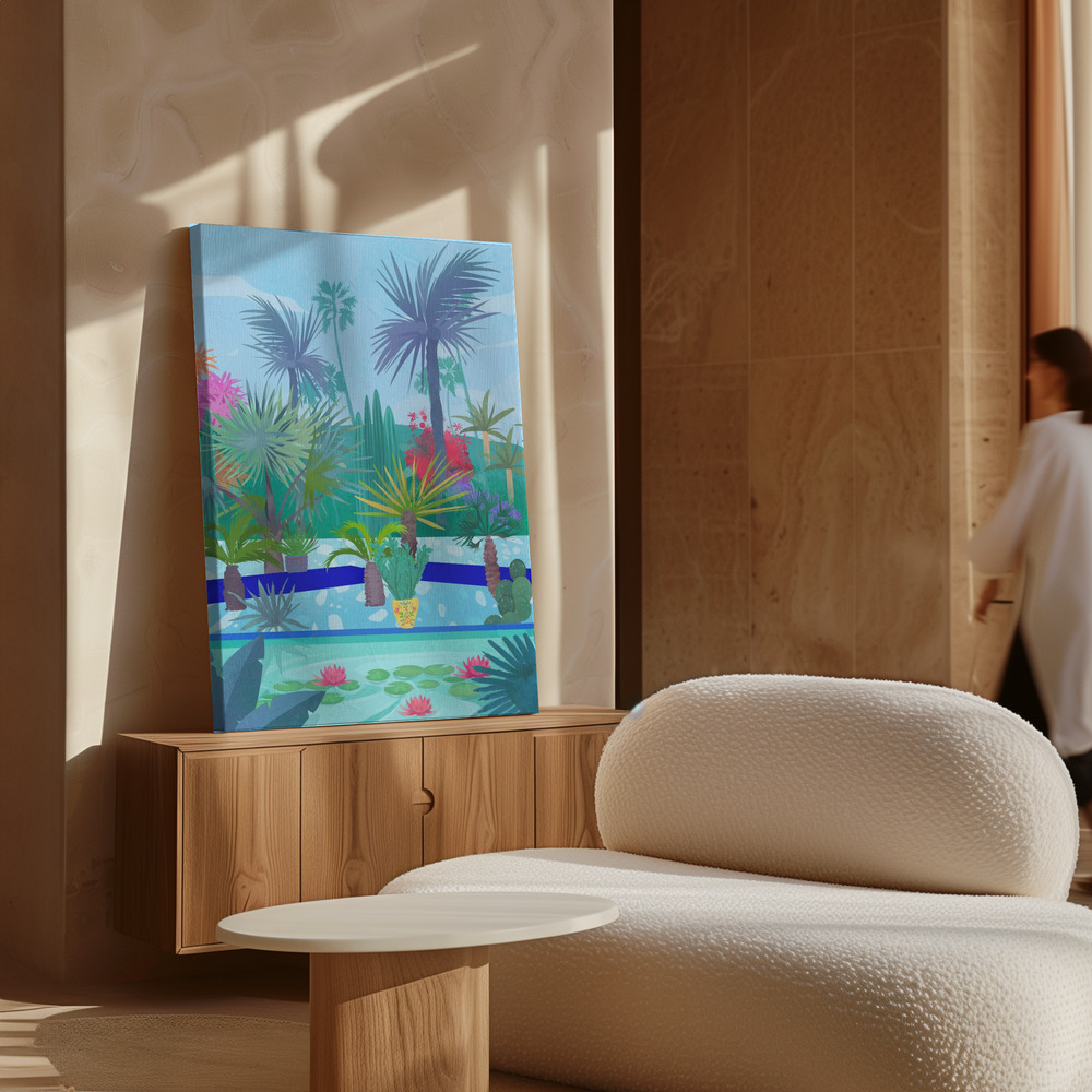 Canvas print - Moroccan Garden over cabinet