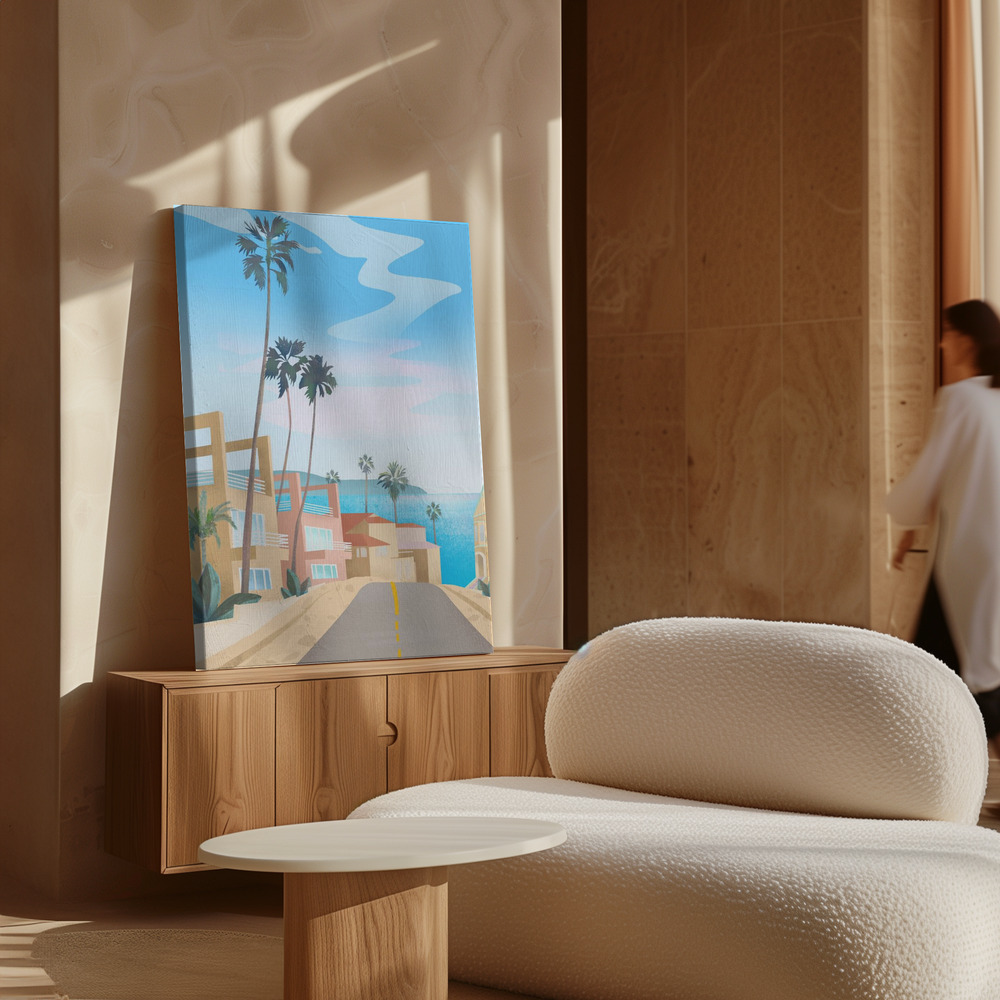 Canvas print - California over cabinet