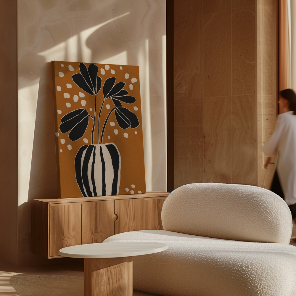 Lienzo - Ochre Still Life No 4 sobre armario