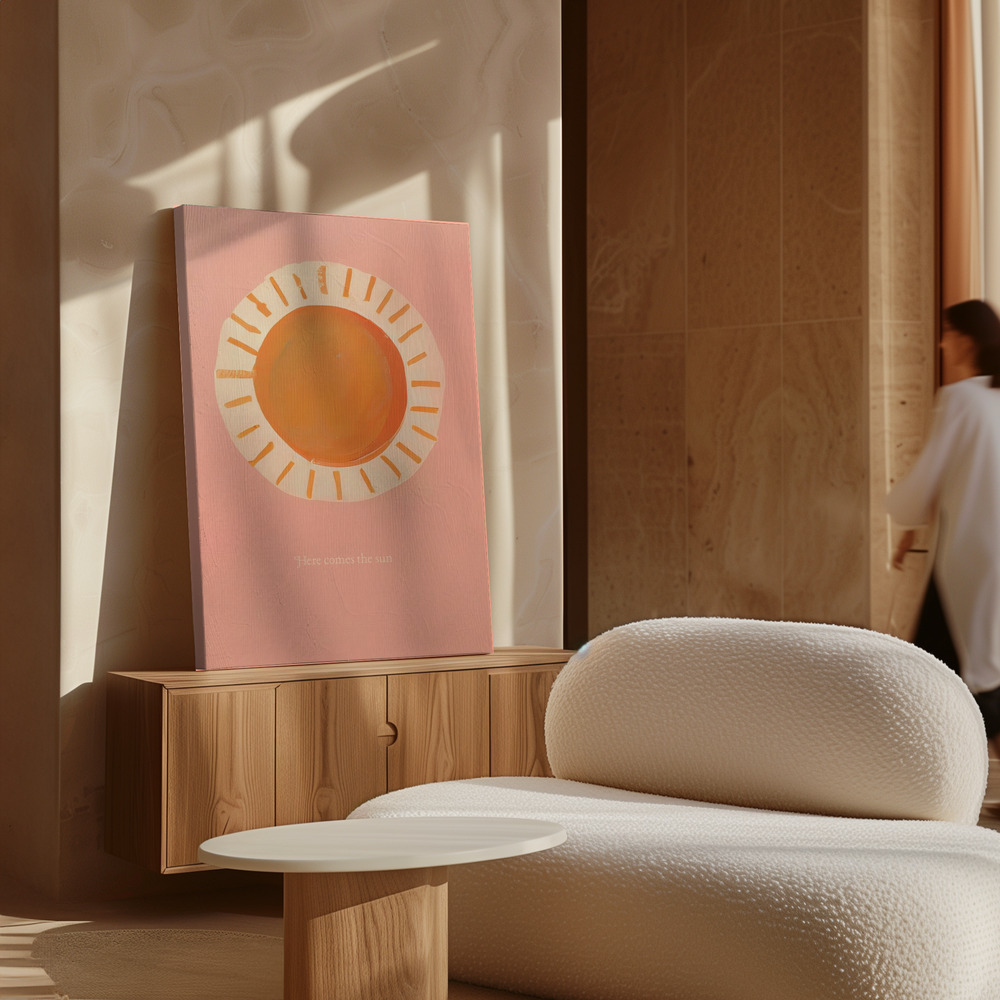 Canvas print - Here Comes the Sun over cabinet