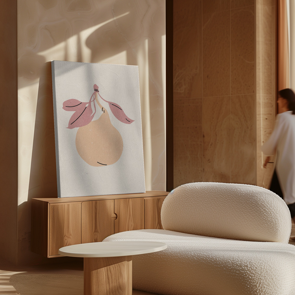Canvas print - Pear over cabinet