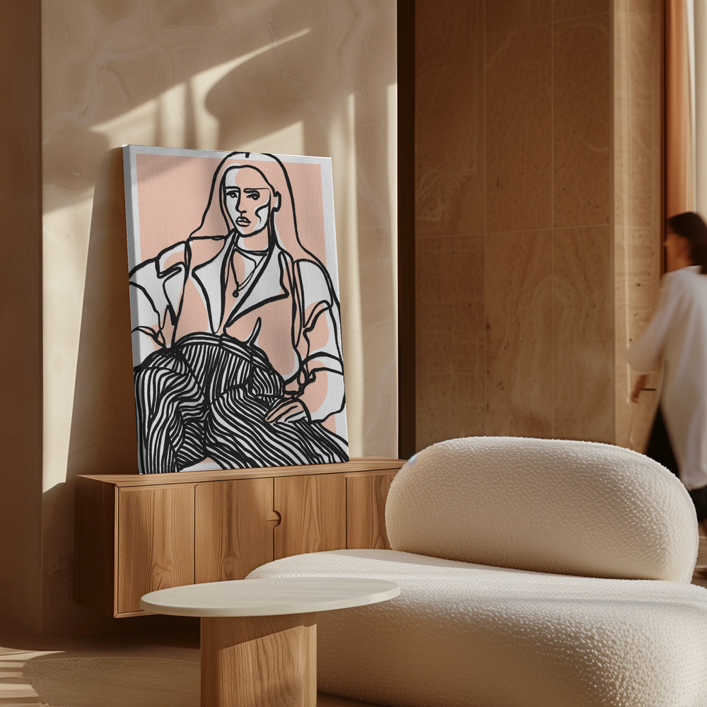 Toile - Do You Remember (Peach) au-dessus de l'armoire