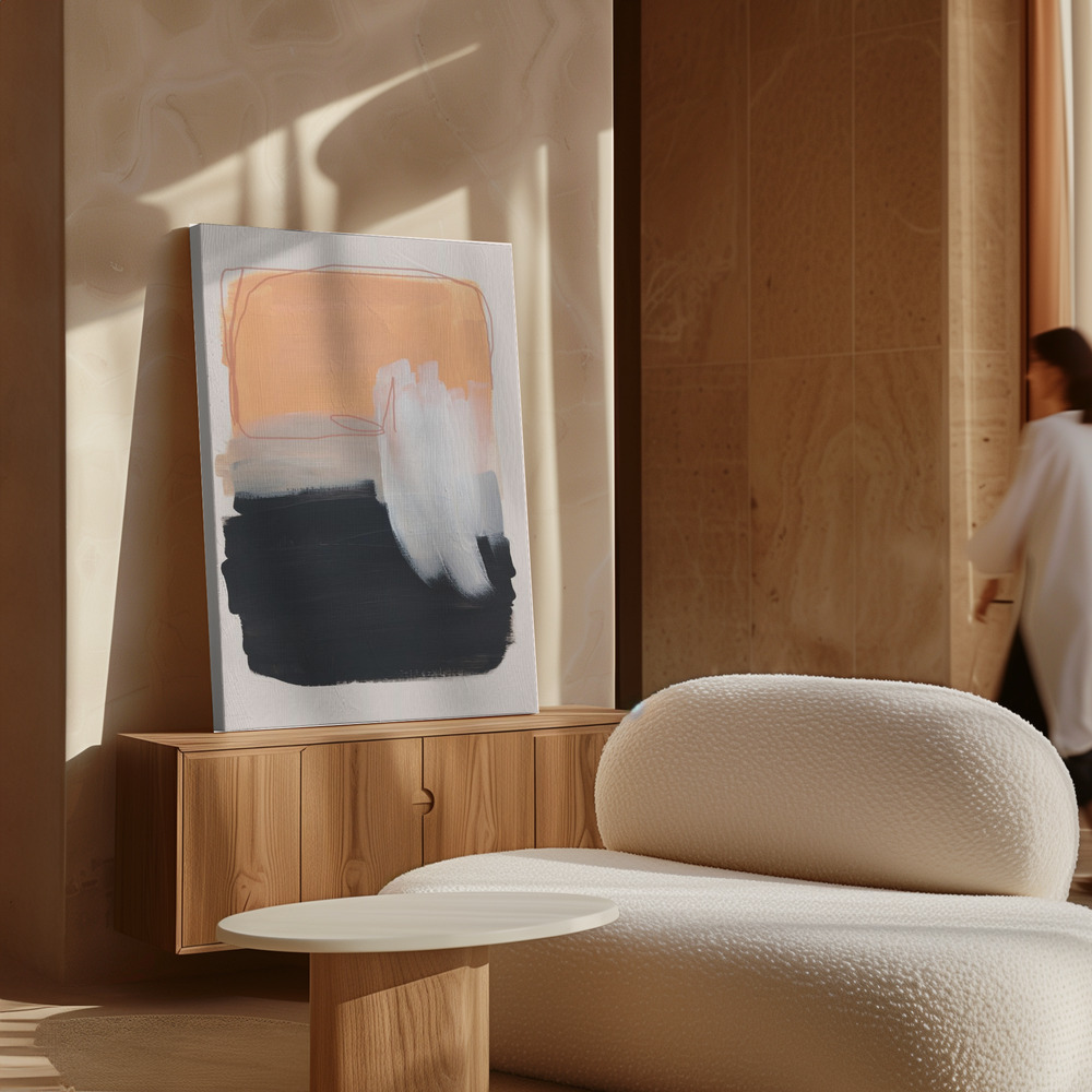 Toile - Abstract Brush Strokes 122 au-dessus de l'armoire