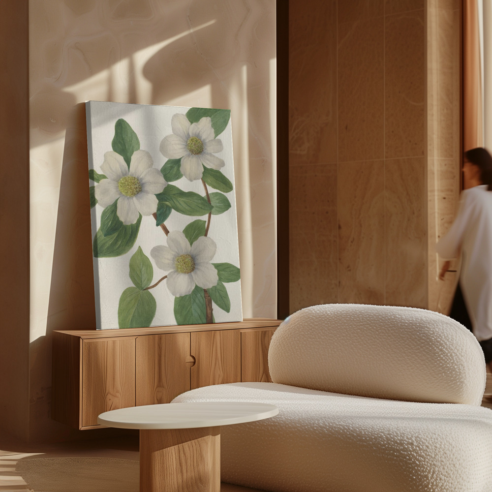 Canvas schilderi - Pacific Dogwood boven kast