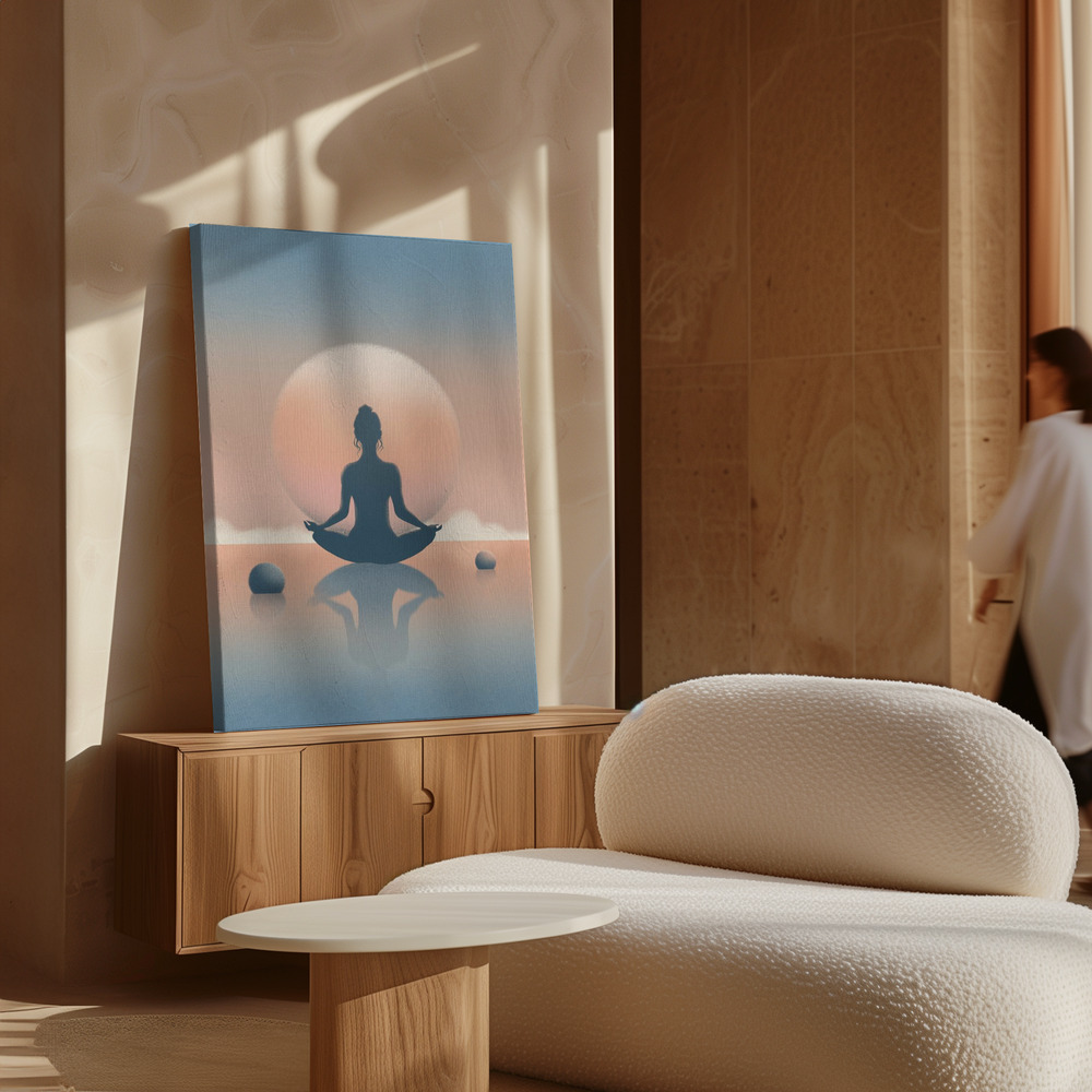 Canvas print - Sunset Thoughts over cabinet