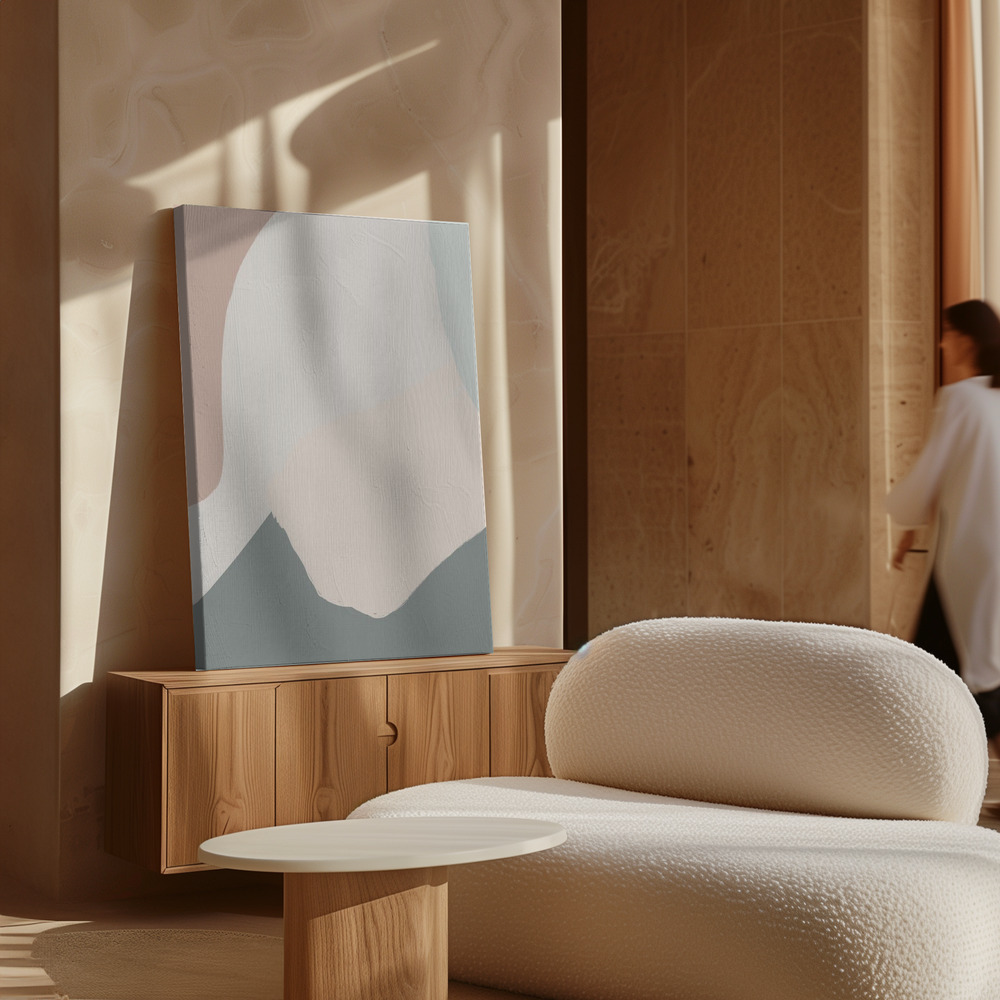 Canvas print - Soothing Beige Abstract over cabinet