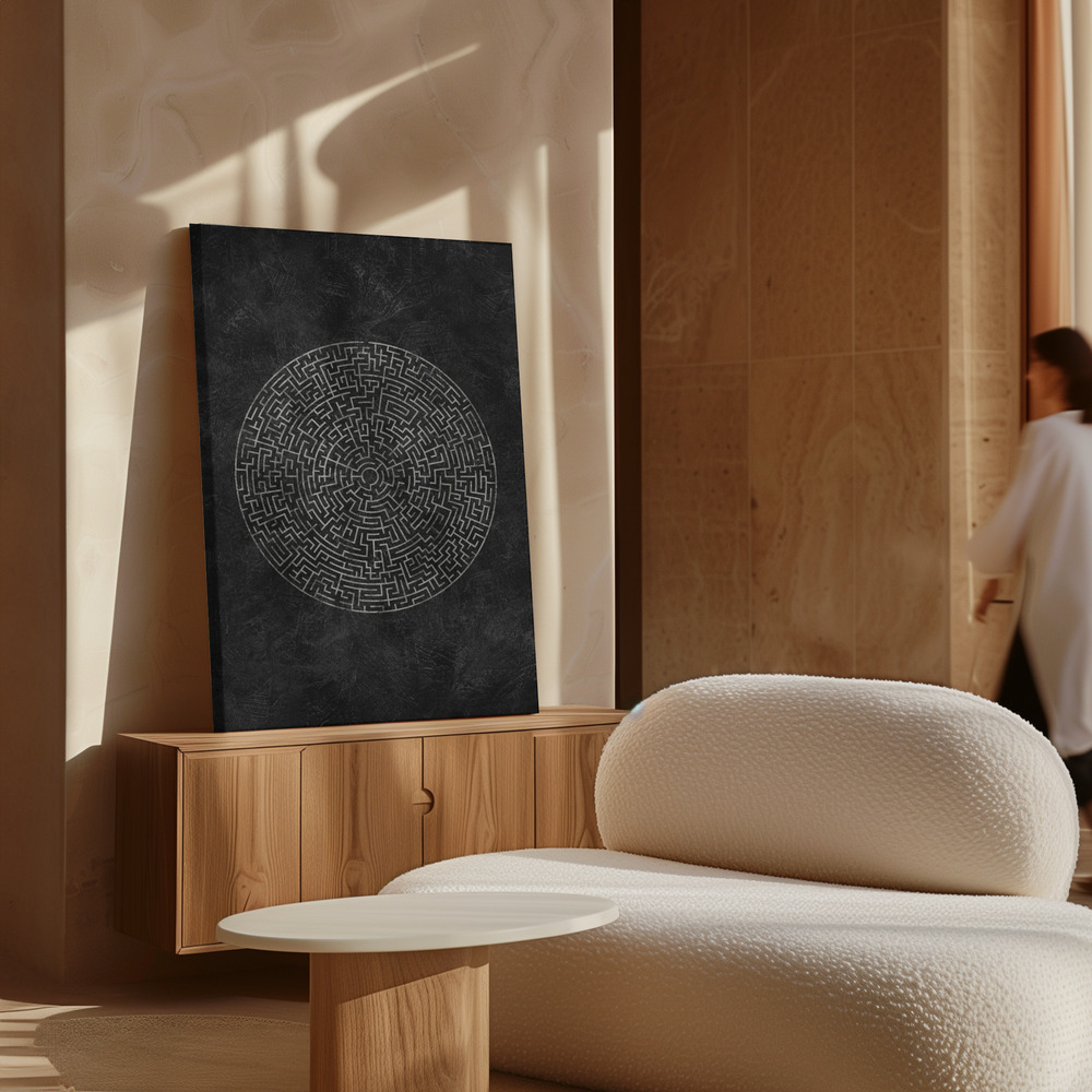 Canvas taulu - The Circular Journey Maze kaapin yläpuolella