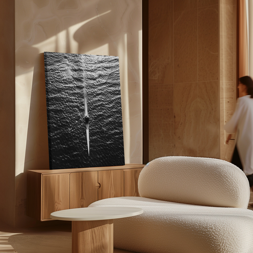 Canvas print - Solitary Voyage over cabinet