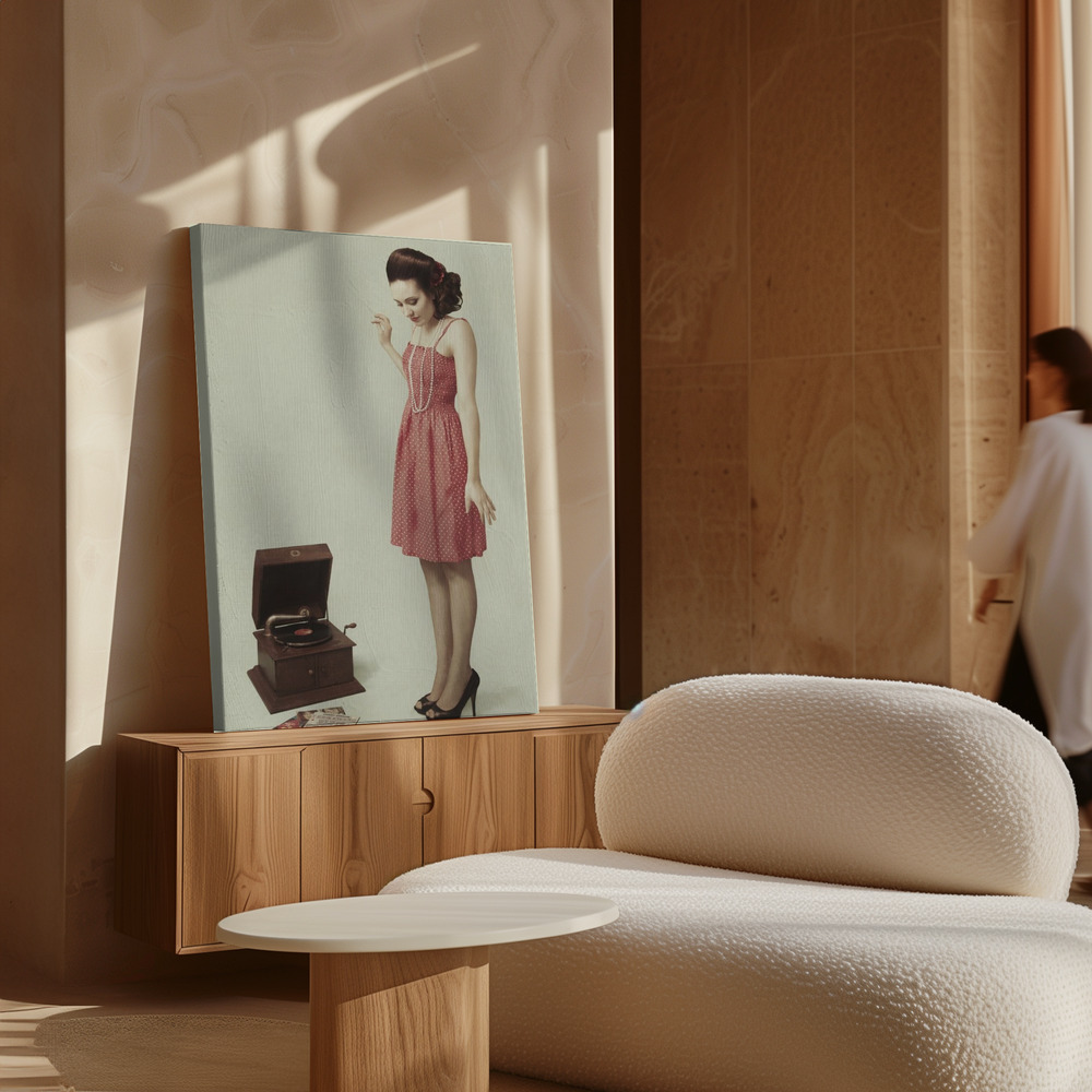 Canvas print - Pin Up Girl III over cabinet