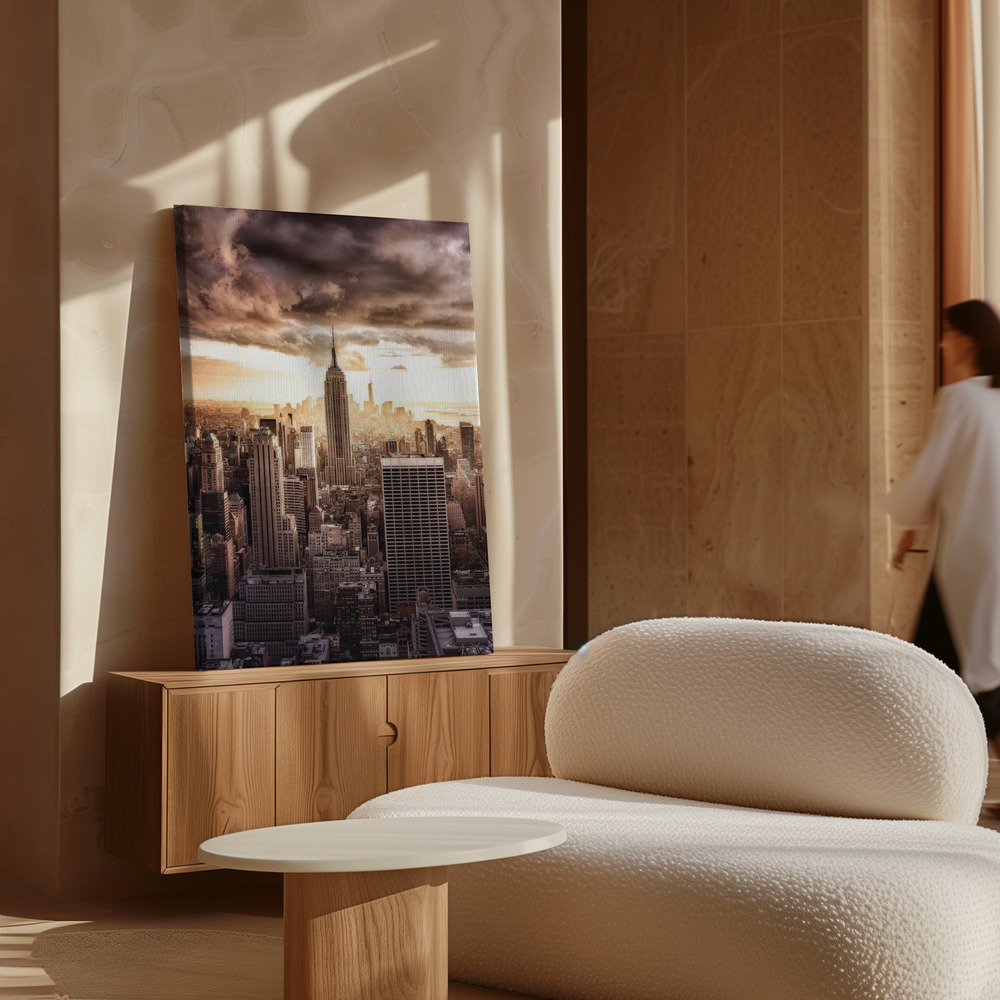 Canvas print - Top of the Sunsets over cabinet