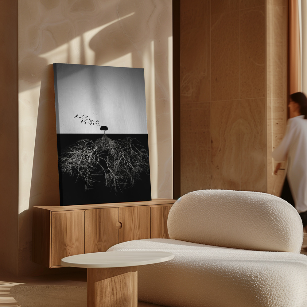 Canvas print - Do not judge according to appearance over cabinet