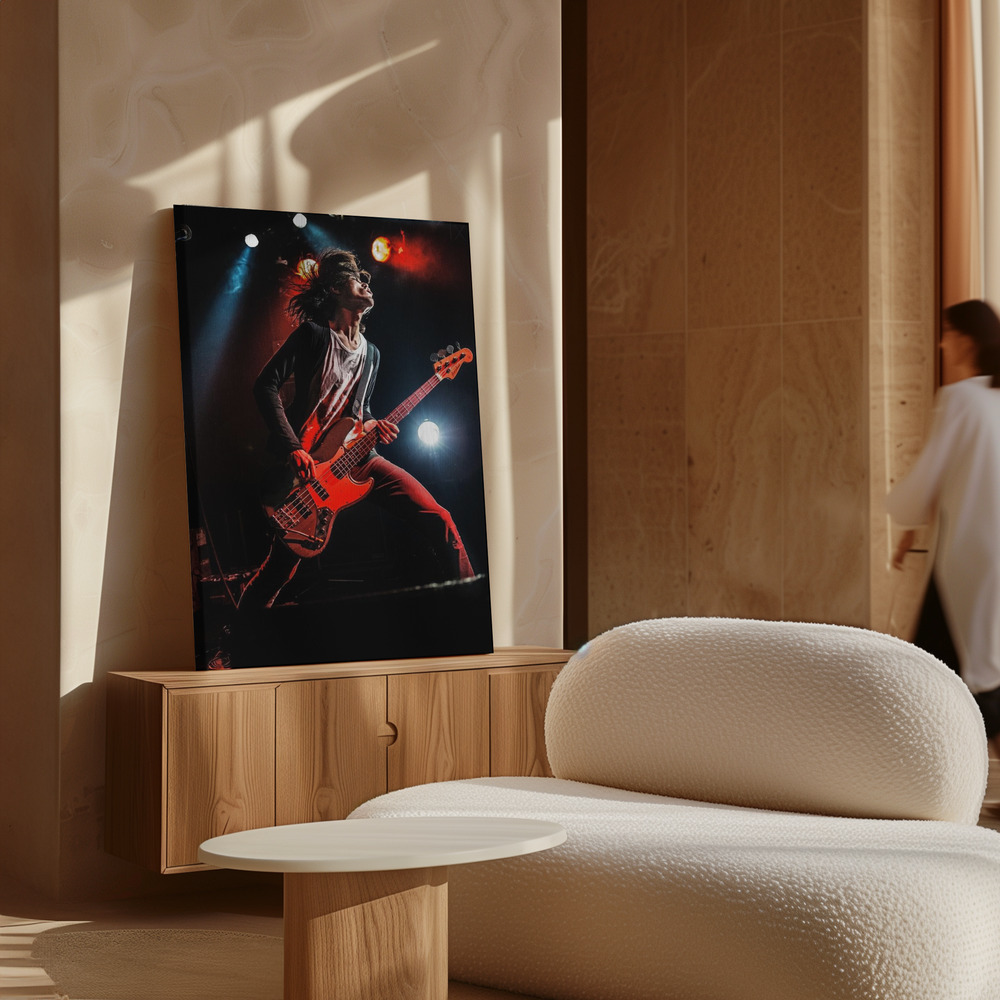 Canvas print - Bass Player over cabinet