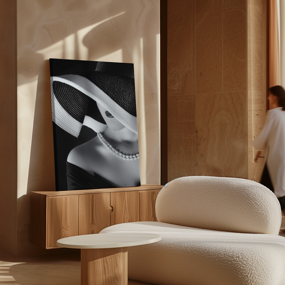 Canvas print - La femme au chapeau over cabinet