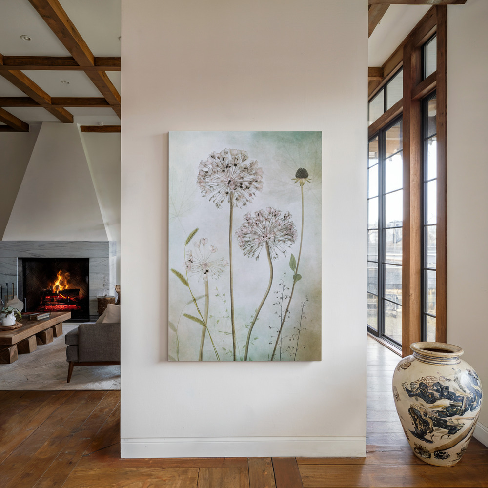 Toile - Allium au coin du feu