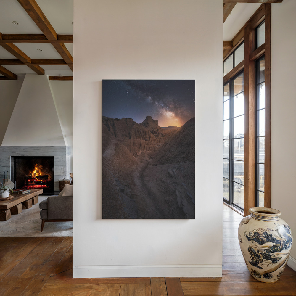 Canvas print - The way by the fireplace