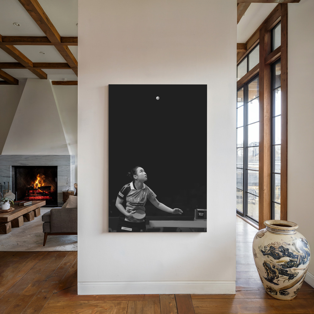Canvas schilderi - Serving bij de open haard