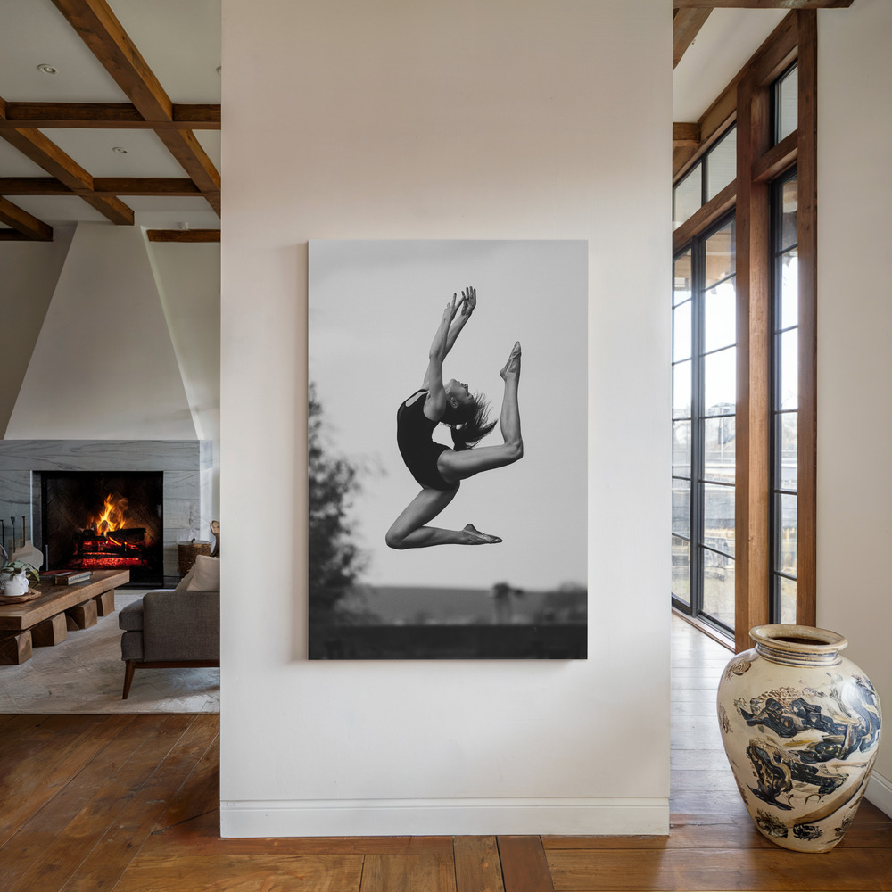 Canvas print - Dance by the fireplace