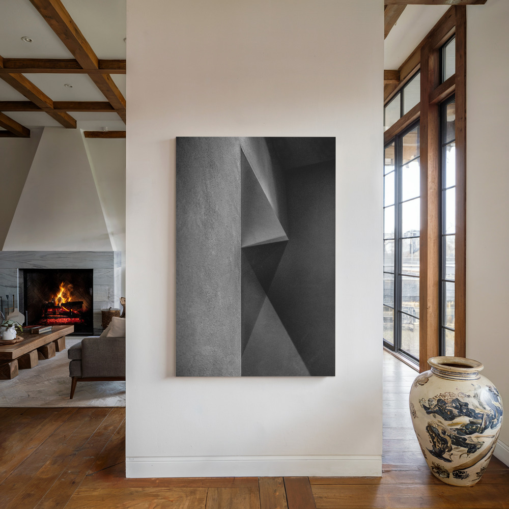 Canvas print - Grey shadows by the fireplace