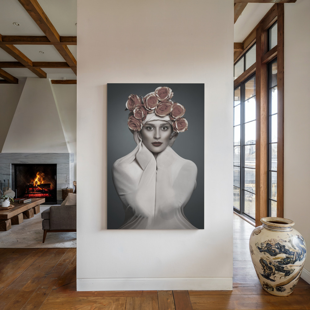 Toile - Eli au coin du feu