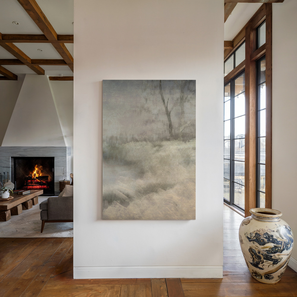 Canvas schilderi - Little ven bij de open haard