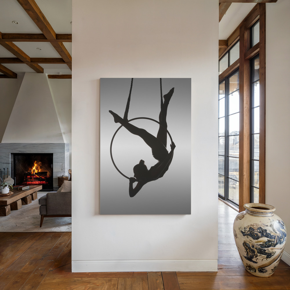 Canvas print - The Aerialist by the fireplace