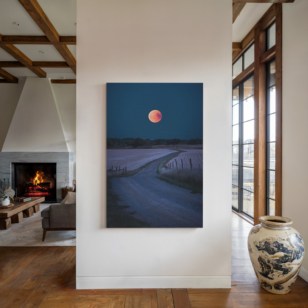 Canvas taulu - Bloodmoon 2018 takan ääressä