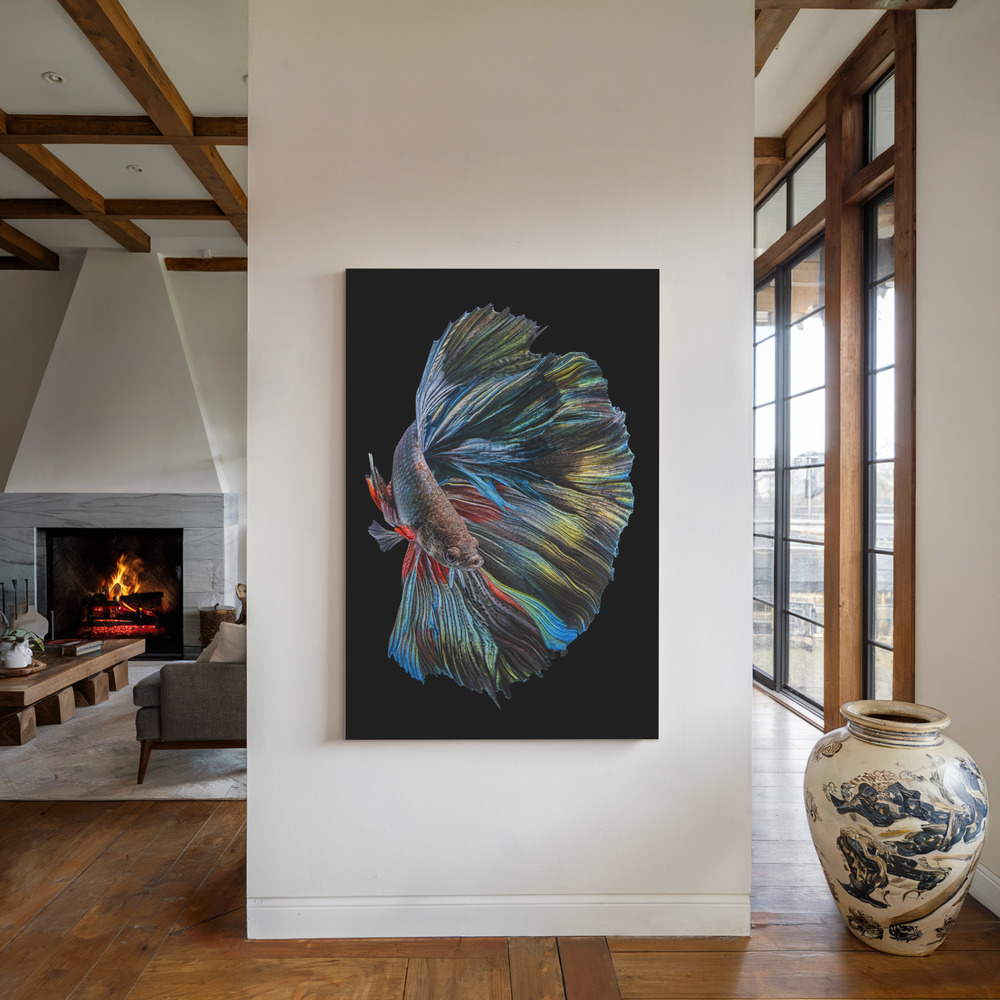 Stampe su tela - The  Betta Fish accanto al camino